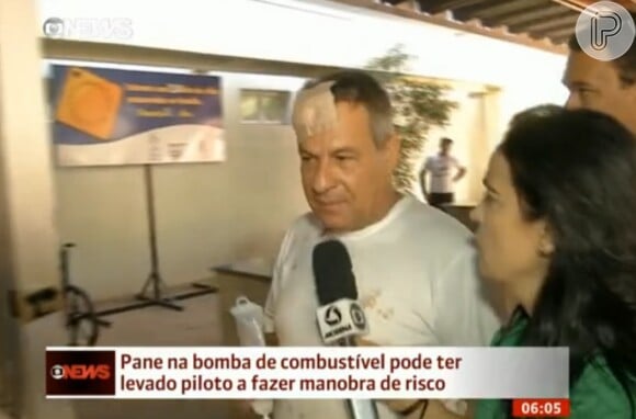 Omar Frattini, piloto da aeronave, contou o motivo de ter feito pouso forçado perto de Campo Grande, no Mato Grosso do Sul: 'Eu não tinha outra opção. Havia o risco de explosão no motor e se ia acontecesse, o avião iria cair igual pedra no chão'