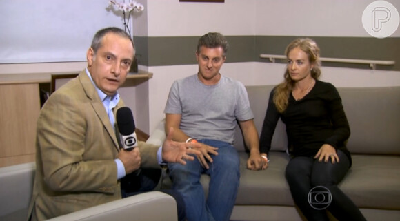 Angélica e Luciano Huck foram entrevistados pelo repórter José Roberto Burnier na noite da última segunda-feira, 25 de maio de 2015, no 'Jornal Nacional', da TV Globo