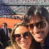 Patricia Abravanel e  o namorado, Fábio Faria, assitiram à final do campeonado Roland Garros, no domingo, 7 de junho de 2015