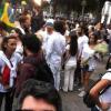 Leoni vai à Candelária, no Rio, para participar de protesto contra o aumento das passagens