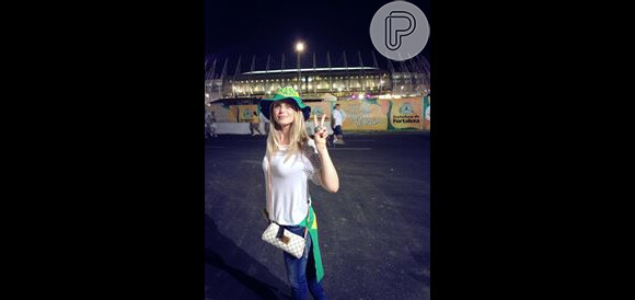 Susana esteve em Fortaleza para assistir a partida entre Brasil e México