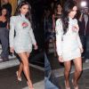Kim Kardashian passou sua despedida de solteira em Paris ao lado de amigas próximas. Na ocasião, ela foi clicada com um vestido da grife Balmain