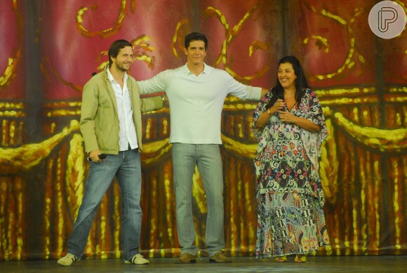 Vladimir Brichta, Marcio Garcia e Regina Casé no show do 'Criança Esperança' em 2009