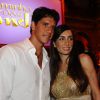 Marcio Garcia posa com a mulher, Andrea Santa Rosa, na festa de lançamento da novela 'Caminho das Índias'