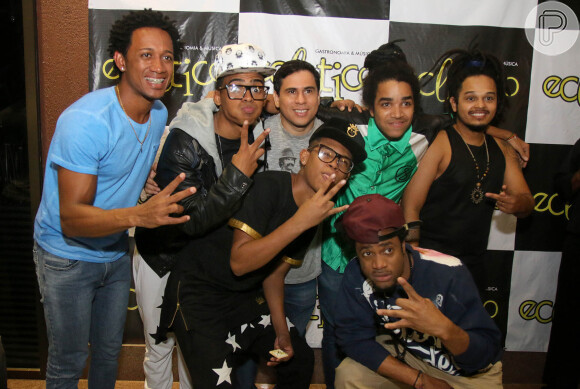 Famosos prestigiaram festa para comemorar a final do 'SuperStar', em bar da Barra da Tijuca, Zona Oeste do Rio de Janeiro, na madrugada desta segunda-feira, 13 de julho de 2015