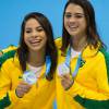 As atletas brasileiras Ingrid Oliveira e Giovanna Pedroso conquistaram a medalha de prata nesta segunda-feira, 13 de julho de 2015