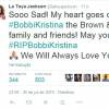 A cantora La Toya Jackson usou o Twitter para lamentar a morte de Bobbi Kristina, filha de Whitney Houston
