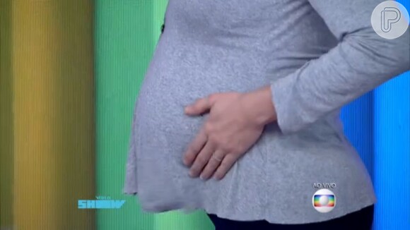 Fernanda está grávida de quase 9 meses de um menino que se chamará Gabriel