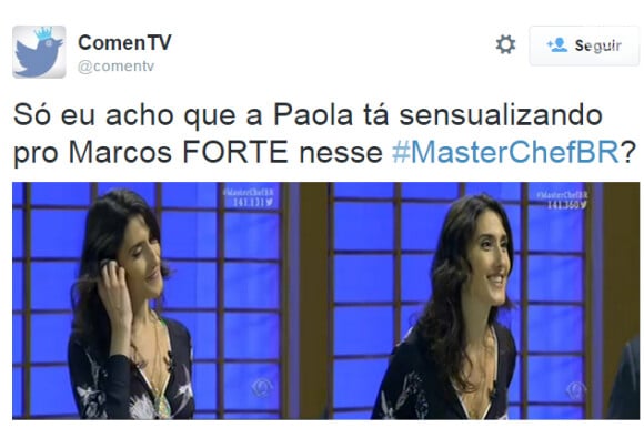 Internautas brincam com caras e bocas da chef do programa 'Masterchef Brasil', Paola Carossela