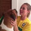 O repórter do 'Vídeo Show' presenteou a então namorada com um cachorro da raça boxer no aniversário dela de 28 anos