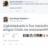 Ana Paula Padrão respondeu a algumas críticas que recebeu durante a exibição desta terça-feira, 28 de julho de 2015, do programa 'MasterChef Brasil'