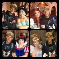 Neymar tira foto com princesas na Disney: 'Hoje eu virei príncipe'