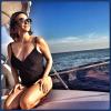 Guilhermina compartilhou com seus seguidores do Instagram o barrigão de 5 meses. A atriz posou de maiô em maio