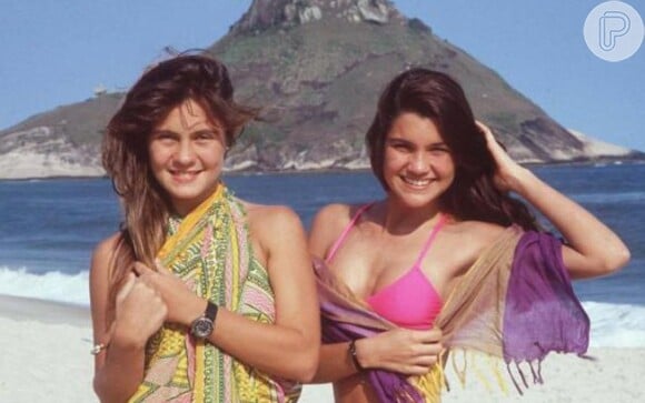 Adriana Esteves contracenou com Flávia Alessandra em 'Top model', sua primeira na TV Globo, em 1989