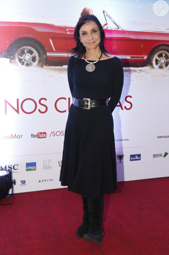 Cininha de Paula também prestigiou a pré-estreia do filme