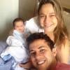 Gabriel, de quase dois meses, é o primeiro filho da jornalista Fernanda Gentil com o marido, Matheus Braga