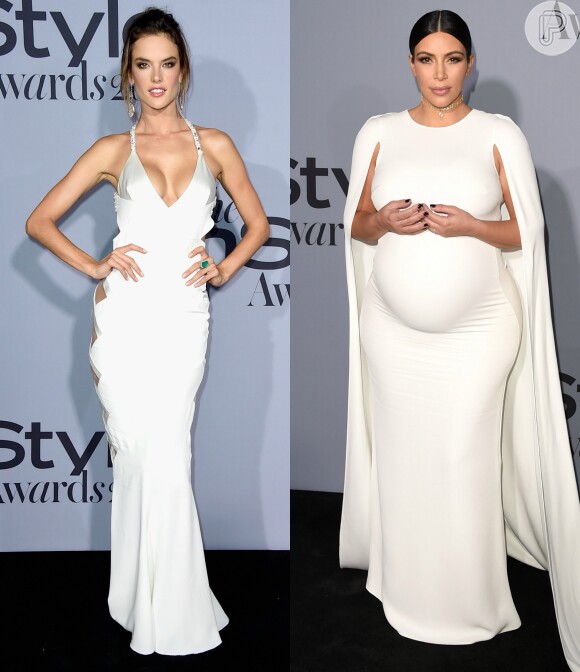 A modelo Alessandra Ambrosio e a socialite Kim Kardashian foram o The InStyle Awards, evento que premia as celebridades mais bem-vestidas