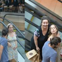Grávida, Paloma Duarte exibe barriguinha em passeio com a mãe e o marido