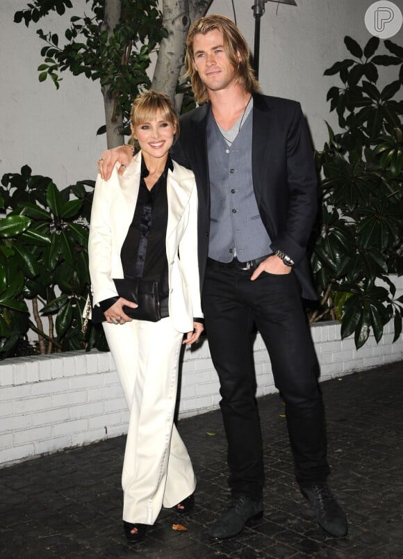 Chris Hemsworth e Elsa Pataky antes do nascimento da filha do casal. Eles são casados desde 2010 e India nasceu em 2012