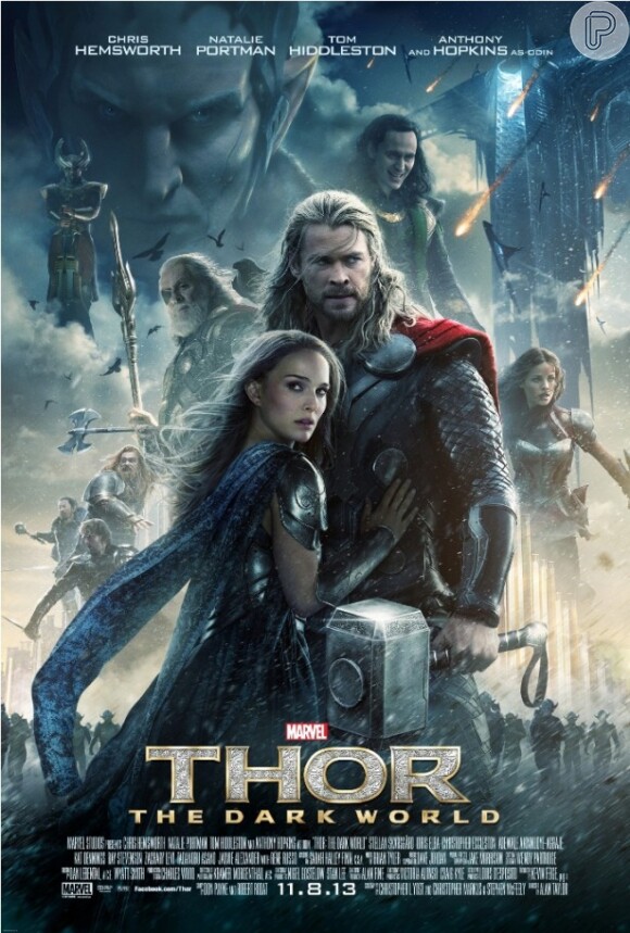 Chris Hemsworth é Thor e Natalie Portman atua como Jane Foster em 'Thor: The Dark World', que tem estreia prevista para 8 de novembro