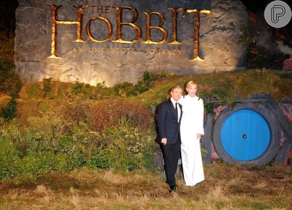 Martin Freeman e Cate Blanchett posam na pré-estreia de 'O hobbit', em 12 de dezembro de 2012 no Odeon Leicester Square, em Londres