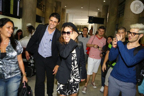 Wanessa desembarcou no aeroporto Santos Dumont, na Zona do rio de Janeiro, nesta sexta-feira 9 de agosto de 2013
