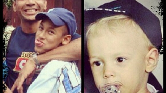 Neymar homenageia o pai em foto engraçada e sente saudades do filho