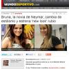 O 'Mundo Deportivo' destacou a mudança no visual de Bruna Marquezine. O jornal mostrou fotos da atriz antes e depois da nova coloração dos fios