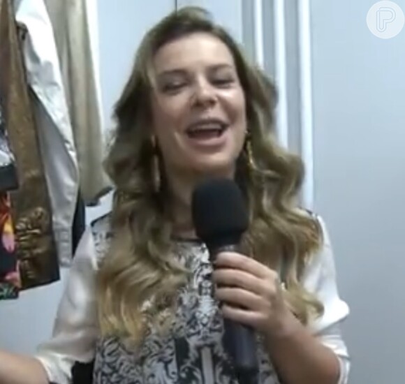 Fernanda Souza mostrou figurino de sua personagem em entrevista ao programa 'Video Show'