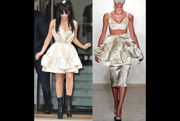 Estilosa, Lady Gaga tem sido vista usando roupas do estilista brasileiro, Alexandre Herchcovitch
