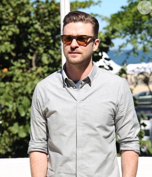 Justin Timberlake chega ao Rio de Janeiro para apresentação no Rock in Rio e participa de coletiva de imprensa do filme 'Aposta Máxima' no Copacabana Palace