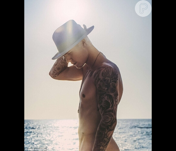 Justin Bieber posou nu para a capa da revista 'Clash', divulgada nesta quarta-feira, dia 24 de janeiro de 2016