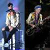 Justin Bieber e Keith Richards, do Rolling Stones, usaram a mesma jaqueta em suas apresentações, na noite desta quarta-feira, 24 de fevereiro de 2016