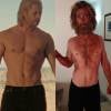 Chris Hemsworth, que viveu o Thor no cinema, chocou ao aparecer bem mais magro, barbudo e com os cabelos desgrenhados por conta do filme 'No Coração do Mar'