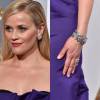 Reese Witherspoon usou joias, todas com diamantes, da grife Tifanny & Co