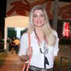 A atriz Flávia Alessandra marcou presença em mais um dia de Rock in Rio