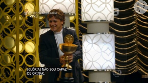 Gloria Pires autorizou o programa 'Tá no Ar' a usar seus comentários resumidos na transmissão do Oscar no quadro 'The Golden Hóstia Awards'