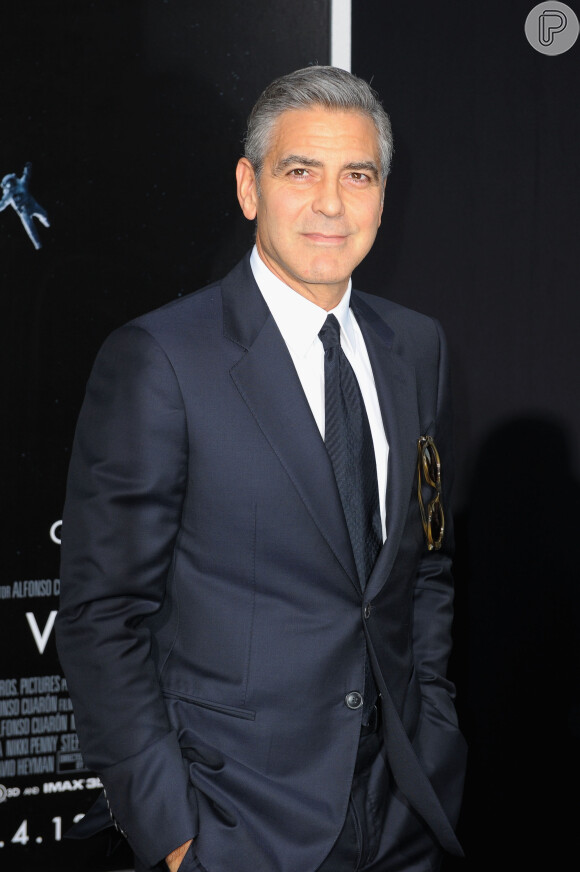 George Clooney divulga seu novo filme, 'Gravity', em Nova York, nos Estados Unidos