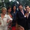 Ana Maria Braga se divertiu na festa de noivado de Bruno Astuto e Sandro Barros