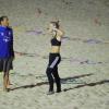 A atriz Carolina Dieckmann, no ar em 'Joia Rara', malhou com seu personal trainer na Praia do Pepino, em São Conrado, Zona Sul do Rio de Janeiro, nesta segunda-feira, 7 de outubro de 2013
