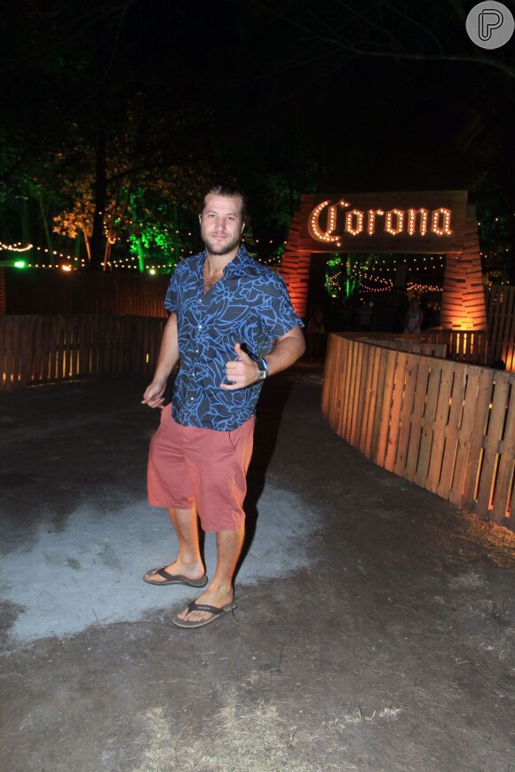 Ex-BBB Diego Alemão na festa Corona Sunset, que aconteceu na Barra da Tijuca, Zona Oeste do Rio, na noite deste domingo, 15 de maio de 2016