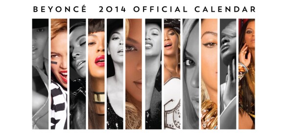 O calendário oficial de Beyoncé está à venda por U$ 15 no site oficial da cantora