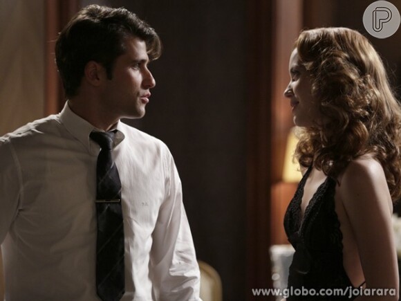 Franz (Bruno Gagliasso)  diz a Silvia (Nathalia Dill) para não usar sua gravidez para se aproximar dele, em 'Joia Rara', em 8 de novembro de 2013