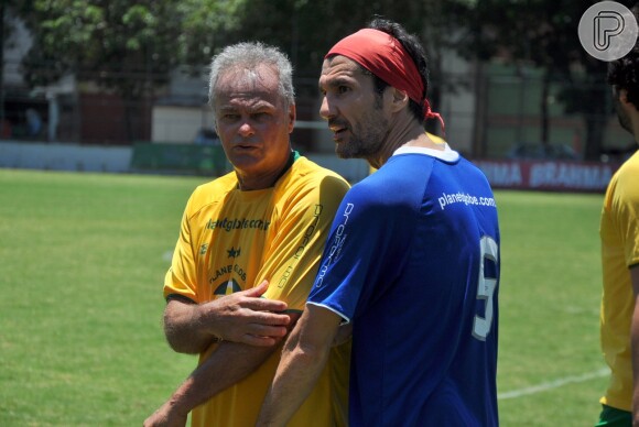 Kadu Moliterno e Nicola Siri participaram de um jogo de futebol beneficente no Clube de Regatas do Flamengo do Rio de Janeiro, na Gávea, Zona Sul do Rio de Janeiro, nesta sexta-feira, 15 de novembro de 2013