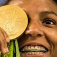 A judoca Rafaela Silva conquistou a medalha de ouro na Olimpíada Rio 2016 nesta segunda-feira, 08 de agosto de 2016