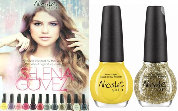 A cantora Selena Gomez lançou a sua linha de esmaltes em parceira com a OPI, marca que também fez a coleção do seu ex-namorado Justin Bieber