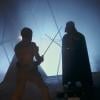 A segunda foto postada na conta mostra a épica batalha entre Darth Vader e o filho, Luke Skywalker, no filme 'Episódio VI: O Retorno de Jedi'