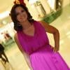 Luiza Brunet apostou em um vestido longo pink, em 4 de dezembro de 2013