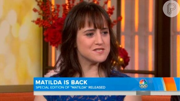 Mara Wilson esteve no programa para falar sobre o lançamento de 'Matilda' em BluRay
