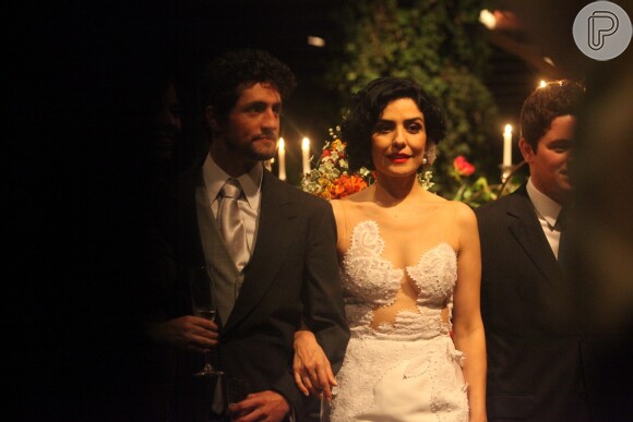 Letícia Sabatella e Fernando Alves Pinto se casaram em São Paulo